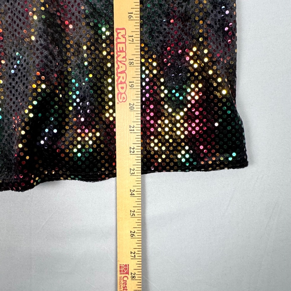 Kathie Lee Collection Top Women Medium Black Multicolor Polka Dot Excellent Y2K - Picture 9 of 9